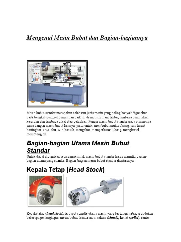 Mengenal Mesin Bubut | PDF