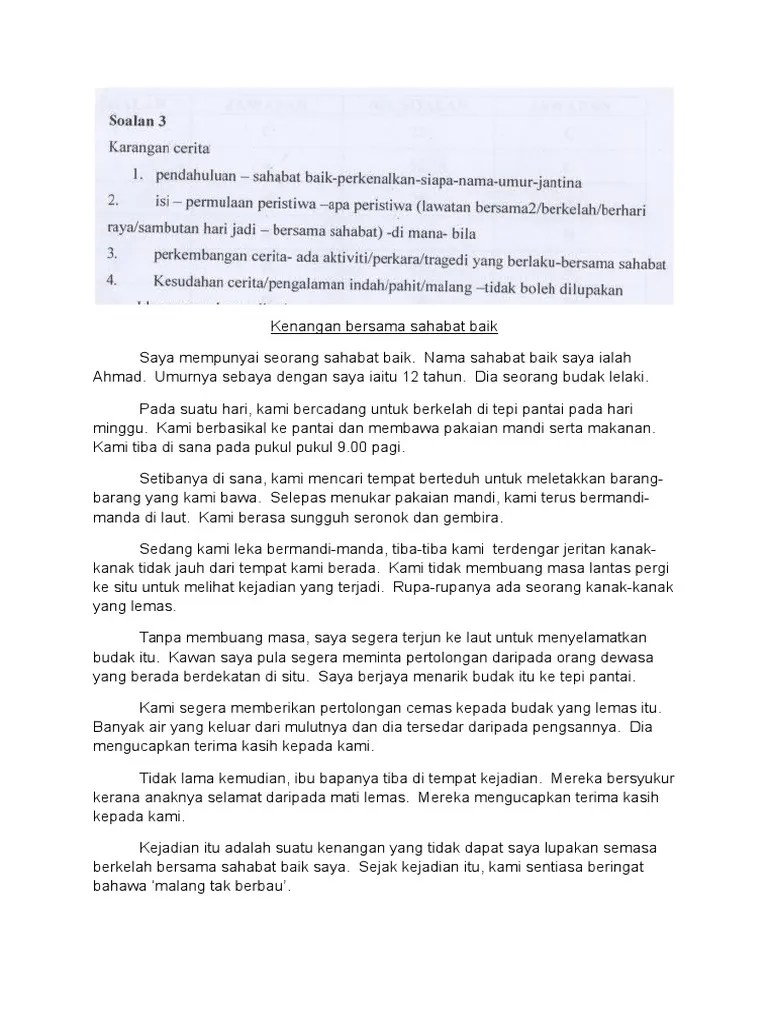 Cerpen Pengalaman Bersama Sahabat – Tulisan