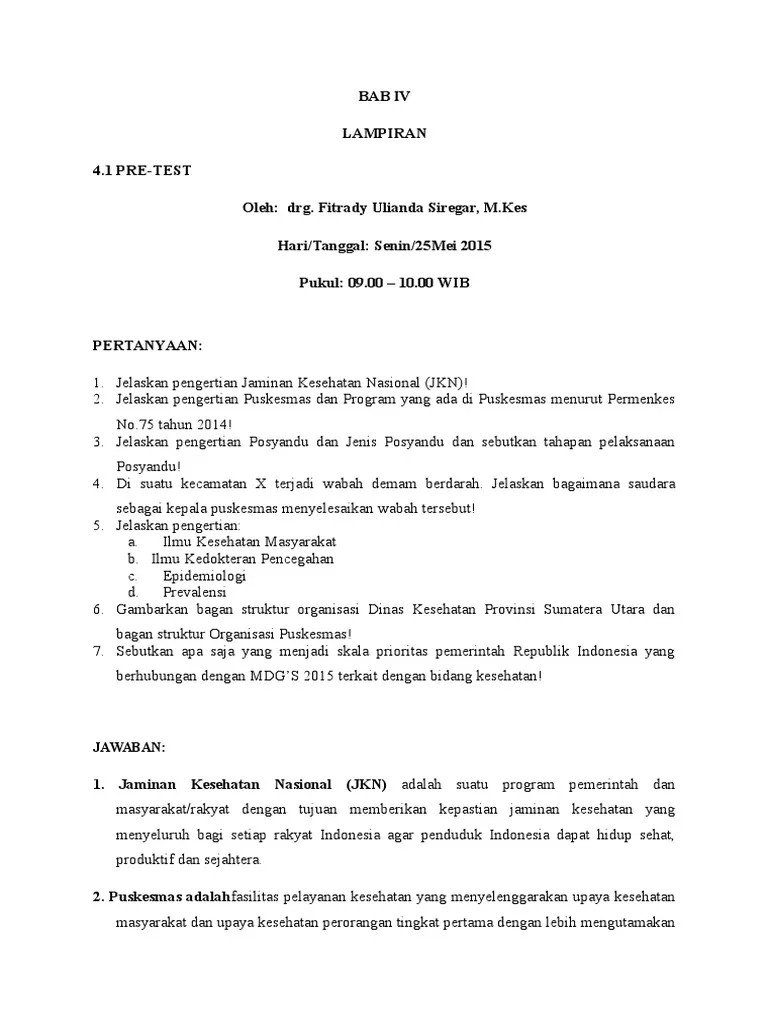 Soal Pre Test Dan Post Test | PDF