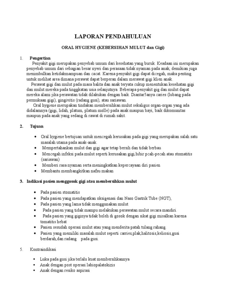 Makalah Oral Hygiene | PDF