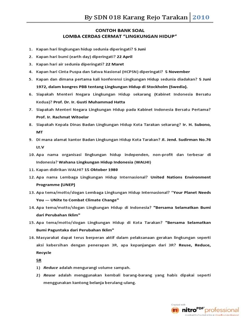 Soal Lomba Cerdas Cermat Smp Fisika