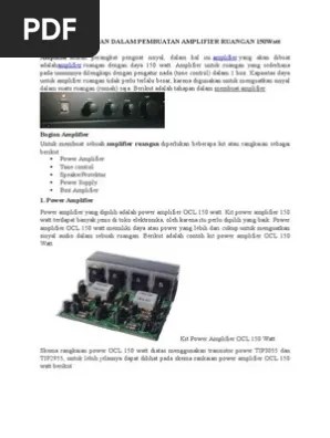 Alat Dan Bahan Dalam Pembuatan Amplifier Ruangan 150watt | PDF