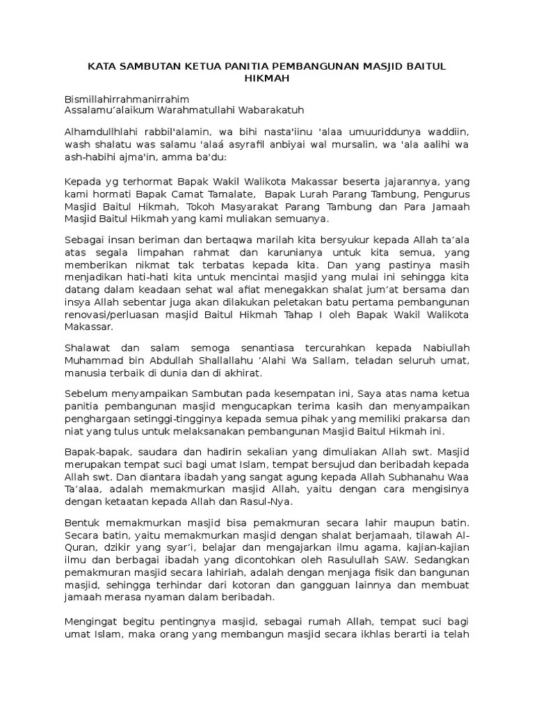 Contoh Sambutan Kepala Sekolah Pada Acara Perpisahan Guru - Revisi Id