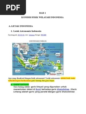 Kondisi Fisik Wilayah Indonesia | PDF