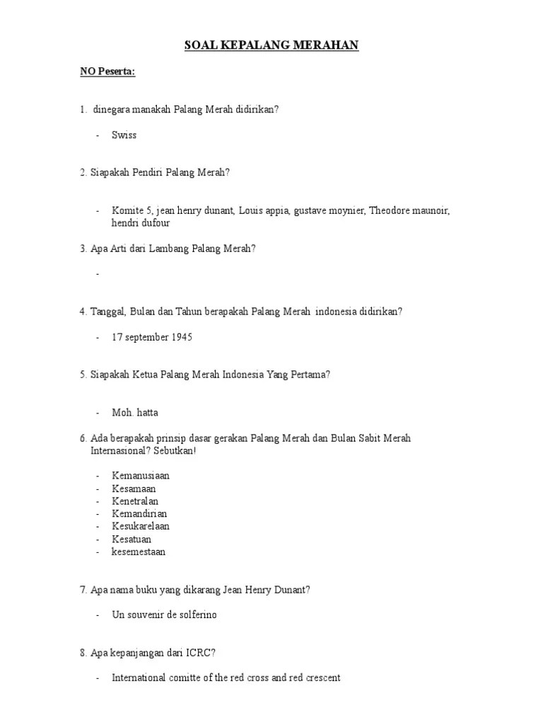 Soal Kepalang Merahan | PDF