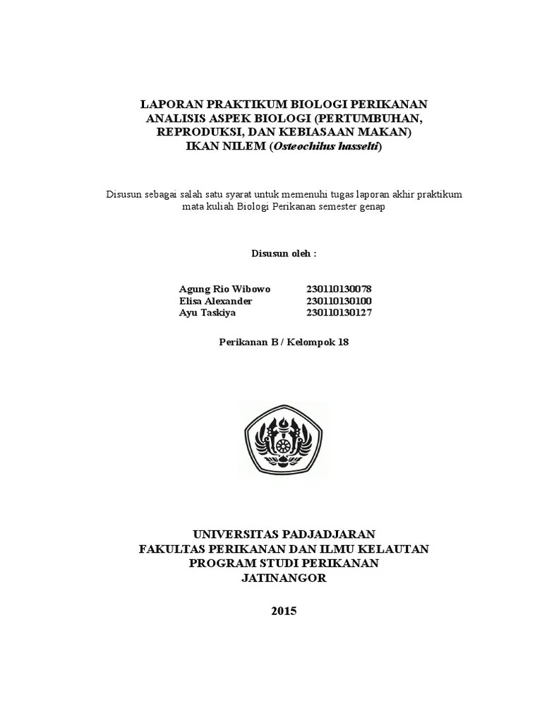 Laporan Praktikum Biologi Perikanan | PDF
