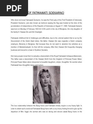 Biografi Fatmawati | PDF | Indonesia | Indonesian People