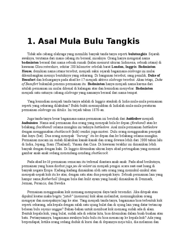 Kliping Bulu Tangkis | PDF