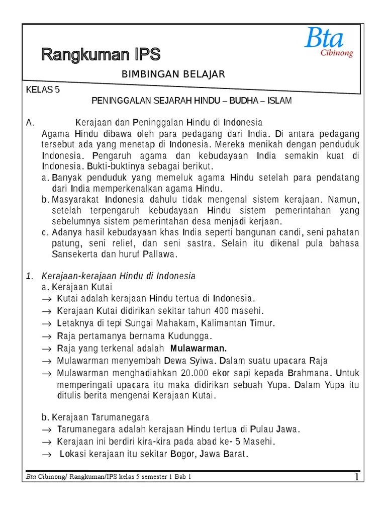 Rangkuman IPS Peninggalan Sejarah | PDF