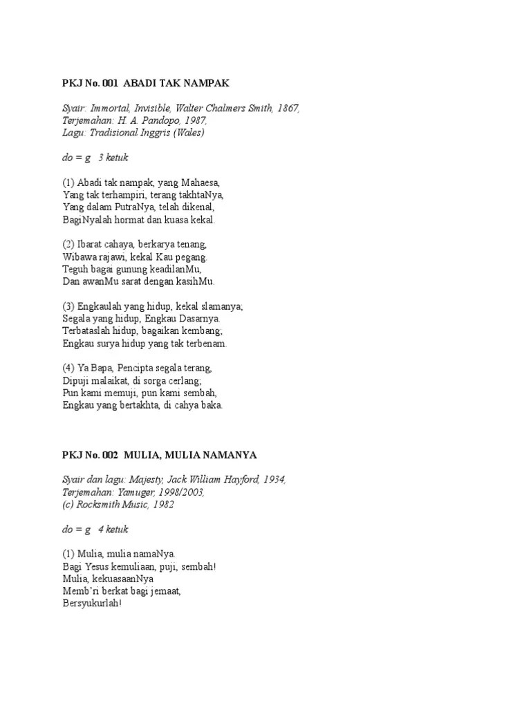 PKJ No. 001 Abadi Tak Nampak | PDF