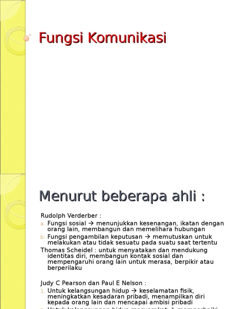 Fungsi Komunikasi | PDF