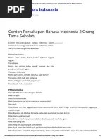 Contoh Percakapan Bahasa Indonesia 2 Orang Tema Sekolah - Belajar Bahasa  Indonesia | PDF