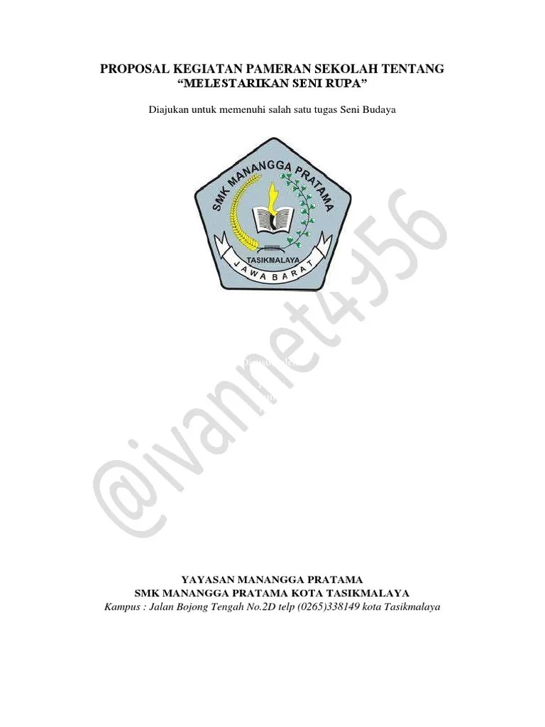 Contoh Proposal Pameran Seni Rupa Di Sekolah Pdf – Berbagai Contoh
