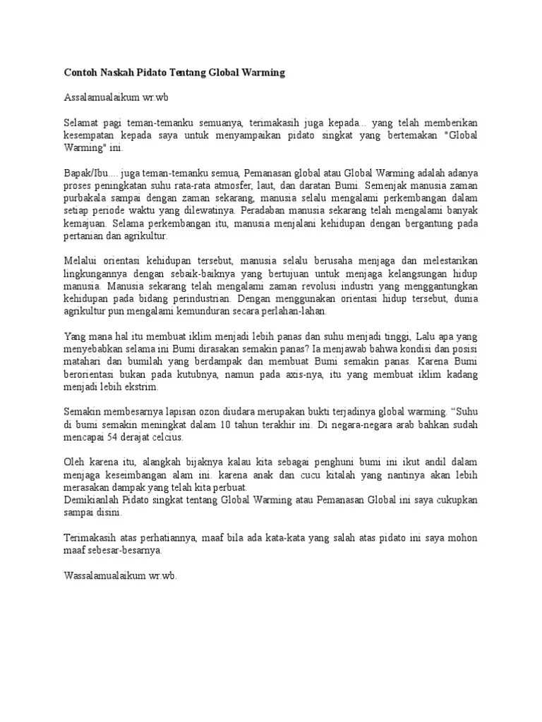 Contoh-Contoh Naskah PidatoTerbaik | PDF