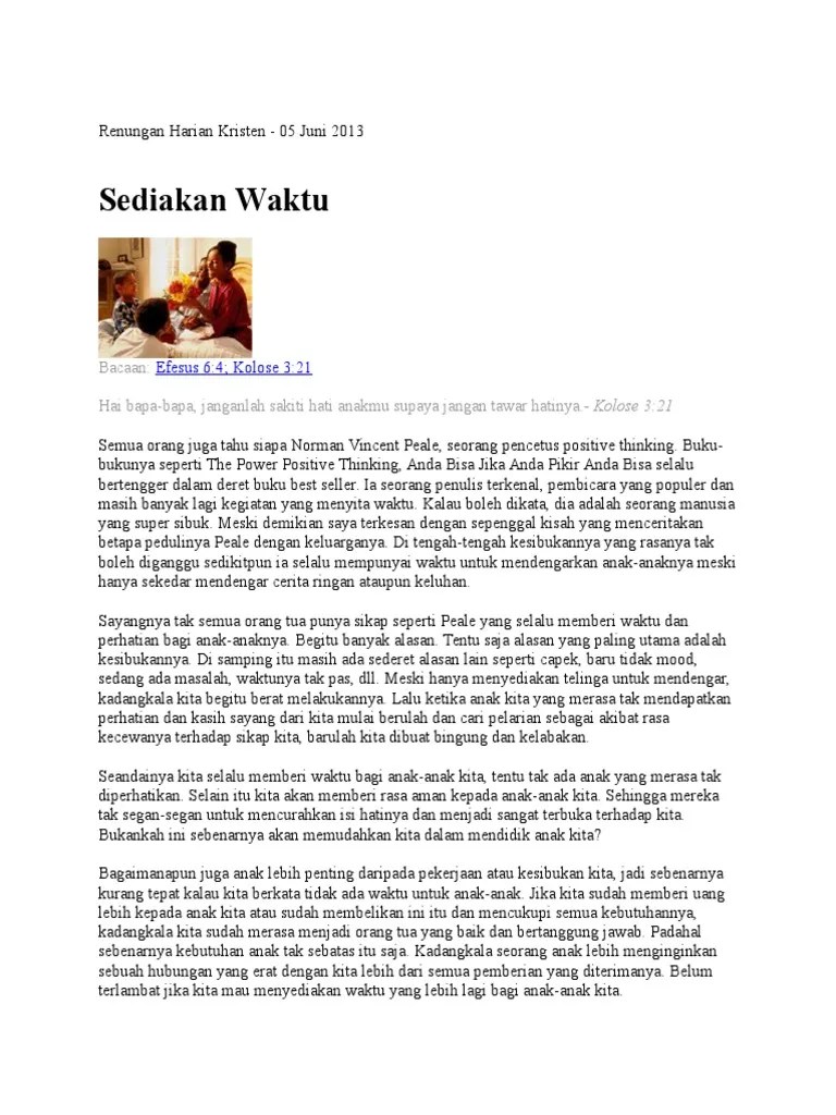 Renungan Harian Kristen | PDF