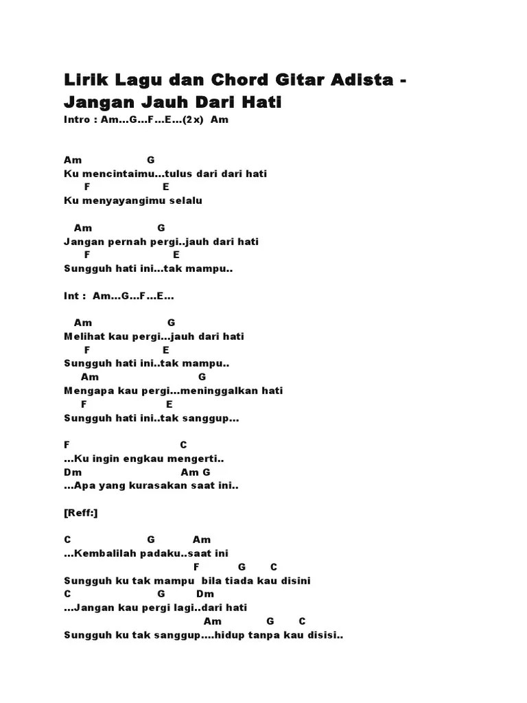 Chord Lagu Dangdut