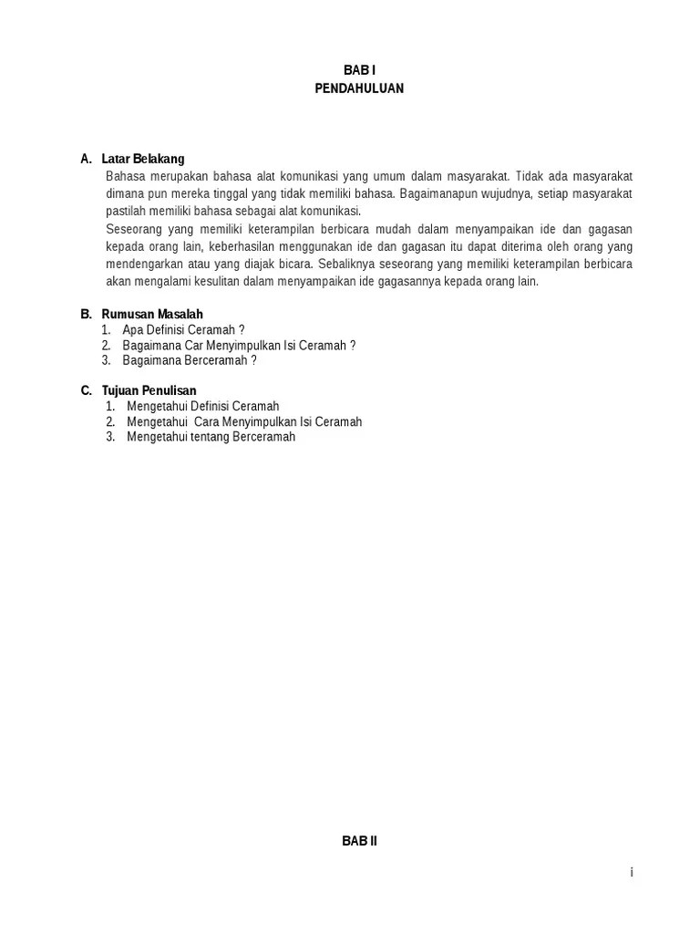 Makalah Ceramah | PDF