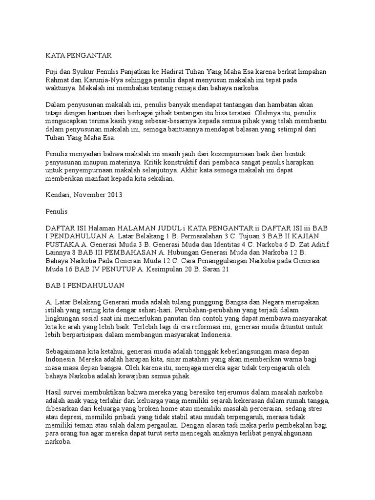 Latar Belakang Narkoba Singkat