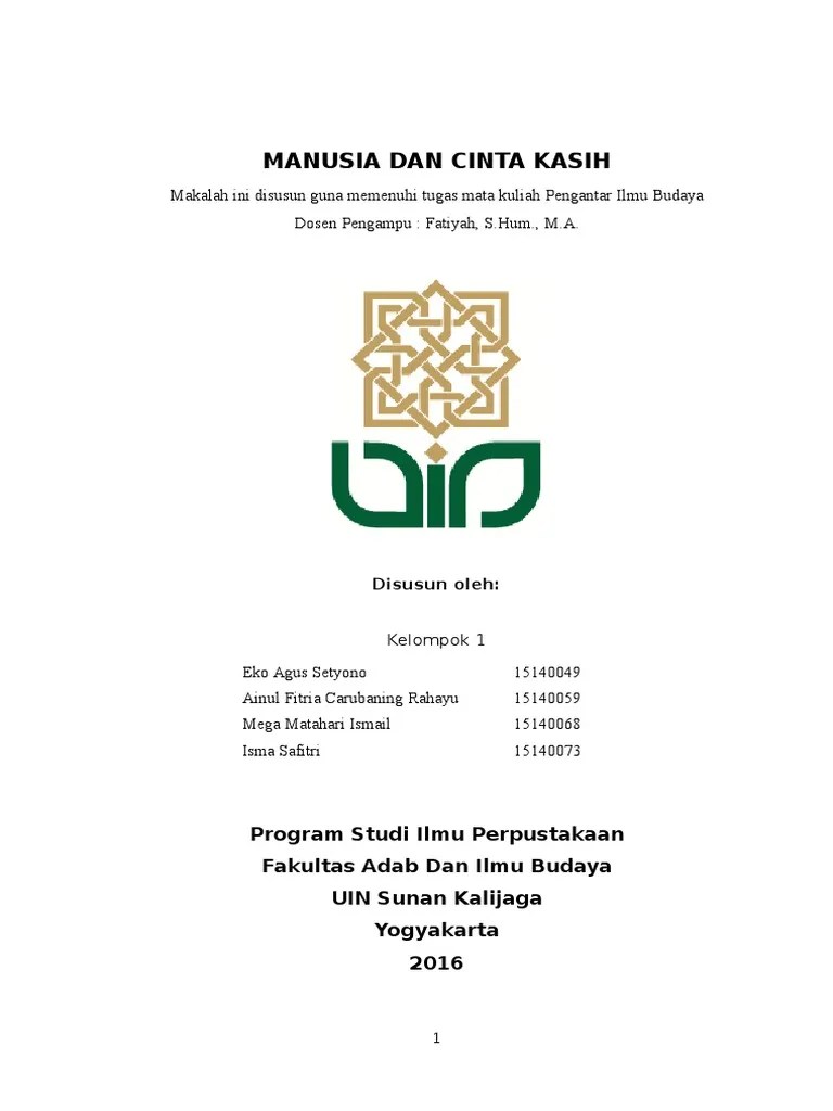 Makalah Manusia Dan Cinta Kasih | PDF
