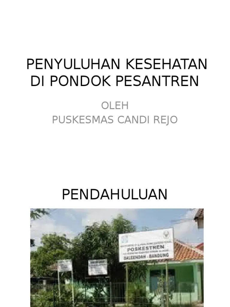 Penyuluhan Kesehatan Di Pondok Pesantren | PDF