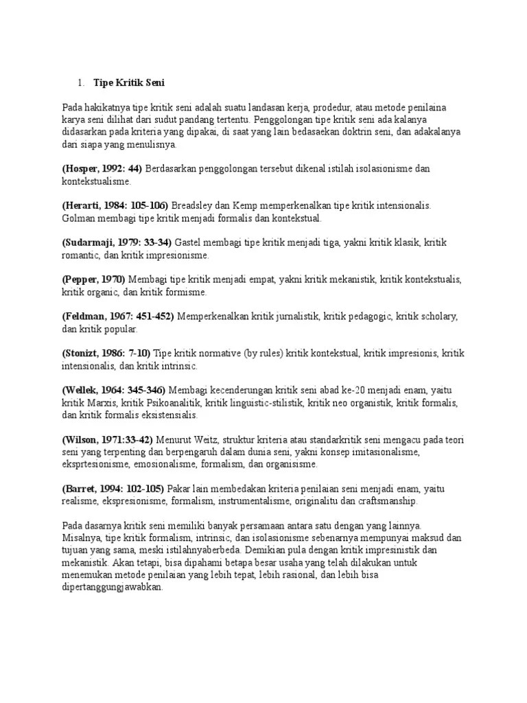 Tipe Kritik Seni | PDF