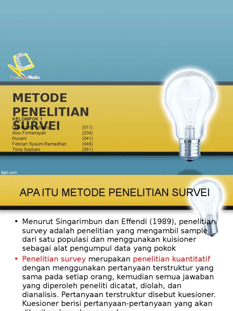 Metode Penelitian Survei | PDF