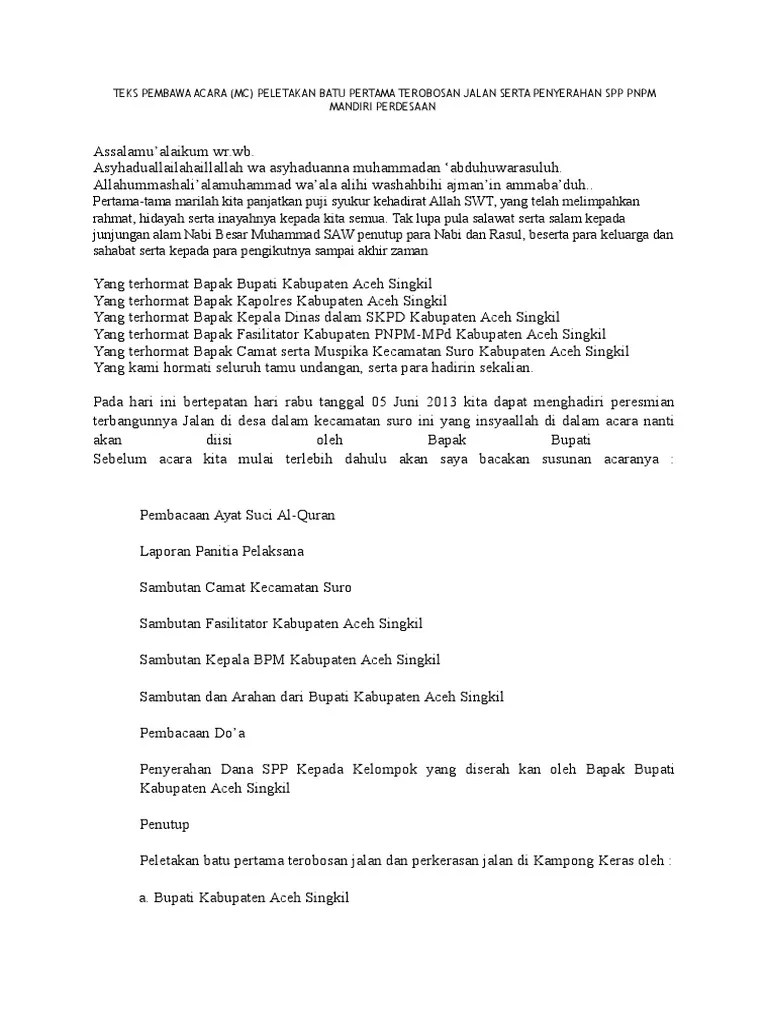 Teks Pembawa Acara Rapat Puskesmas | Akurat - Faktual - Elegan Moltoday.com