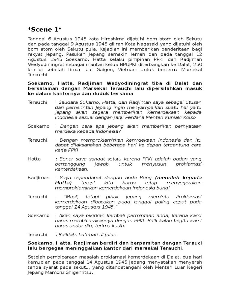 Naskah Drama Sejarah (Proklamasi) | PDF