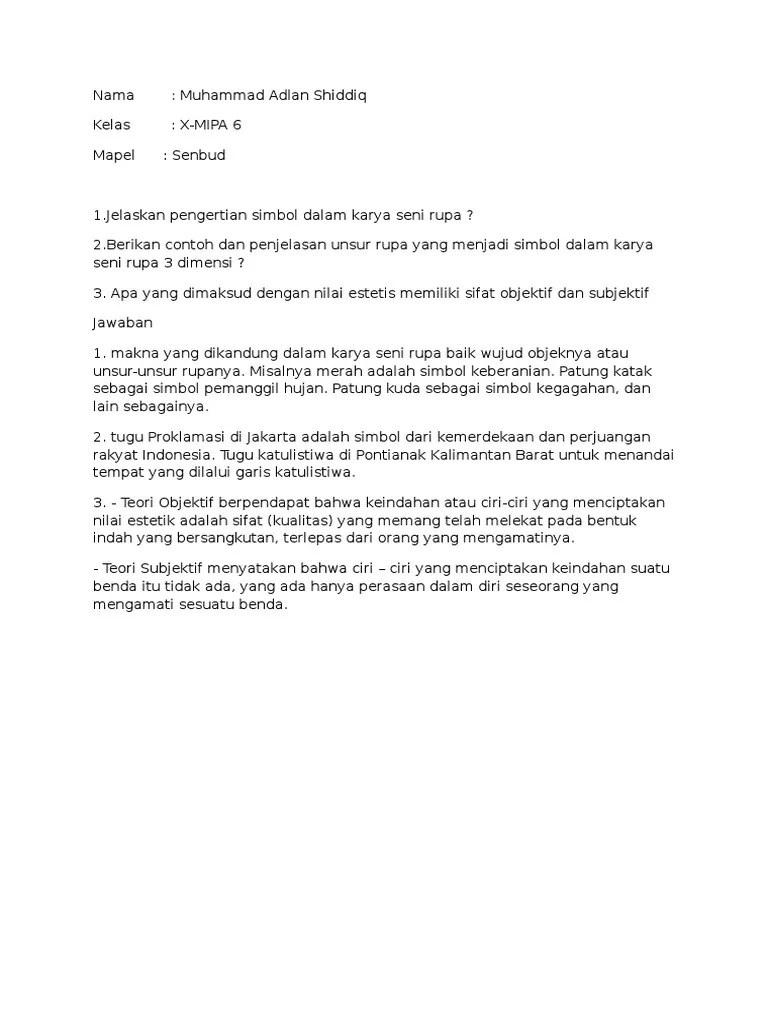 Jelaskan Pengertian Seni Rupa 3 Dimensi Brainly