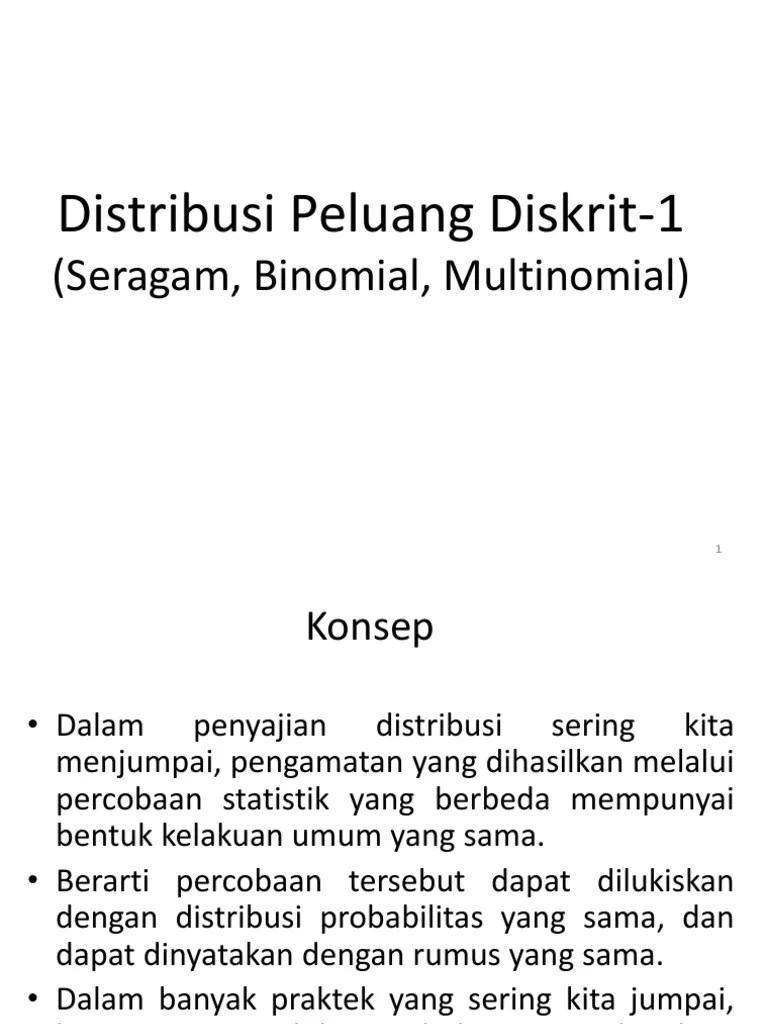 Distribusi Seragam Binomial Multinomial REV2 | PDF