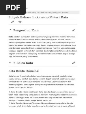 Materi Kata | PDF
