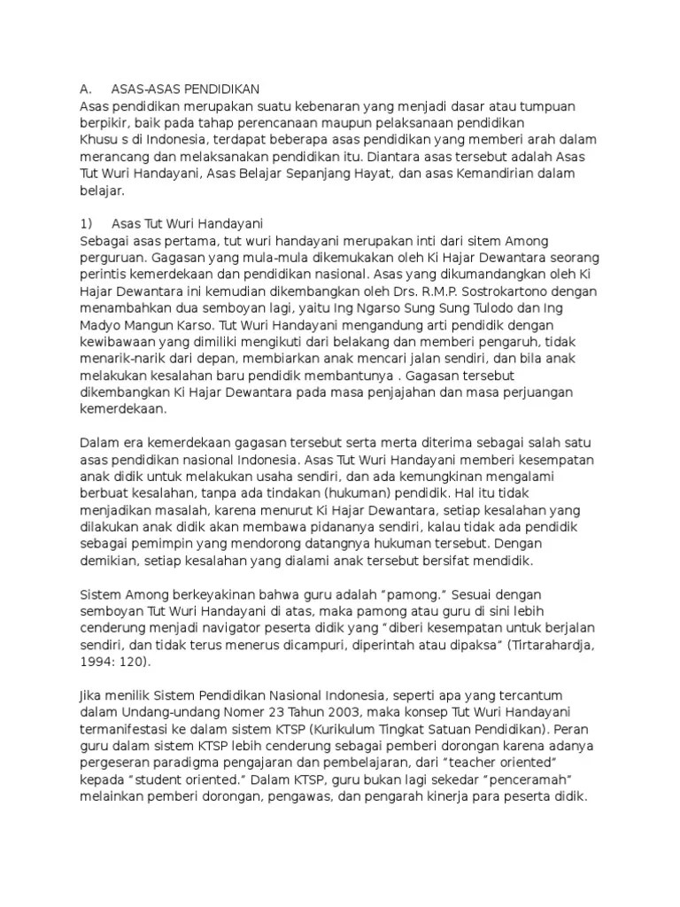 Asas Asas Pendidikan | PDF