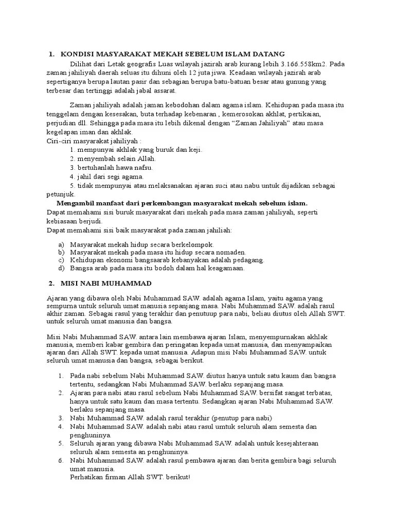 Bagaimana Kondisi Politik Masyarakat Mekkah Sebelum Islam