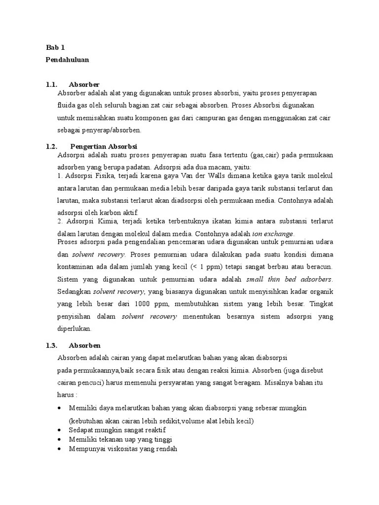 Pengenalan Pabrik (Absorber Dan Stripper | PDF