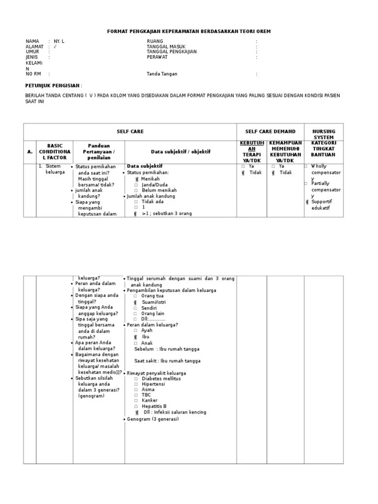 Contoh Data Subjektif Dan Objektif Keperawatan