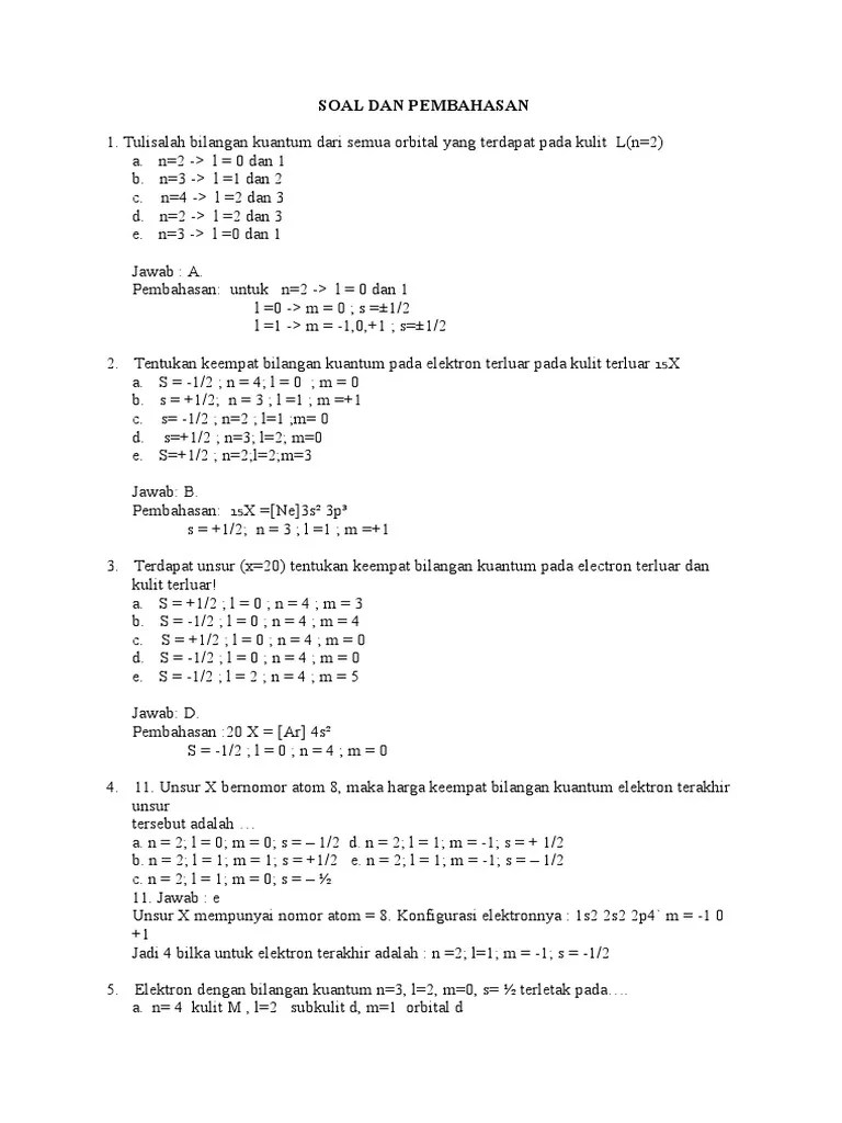 Soal Dan Pembahasan | PDF