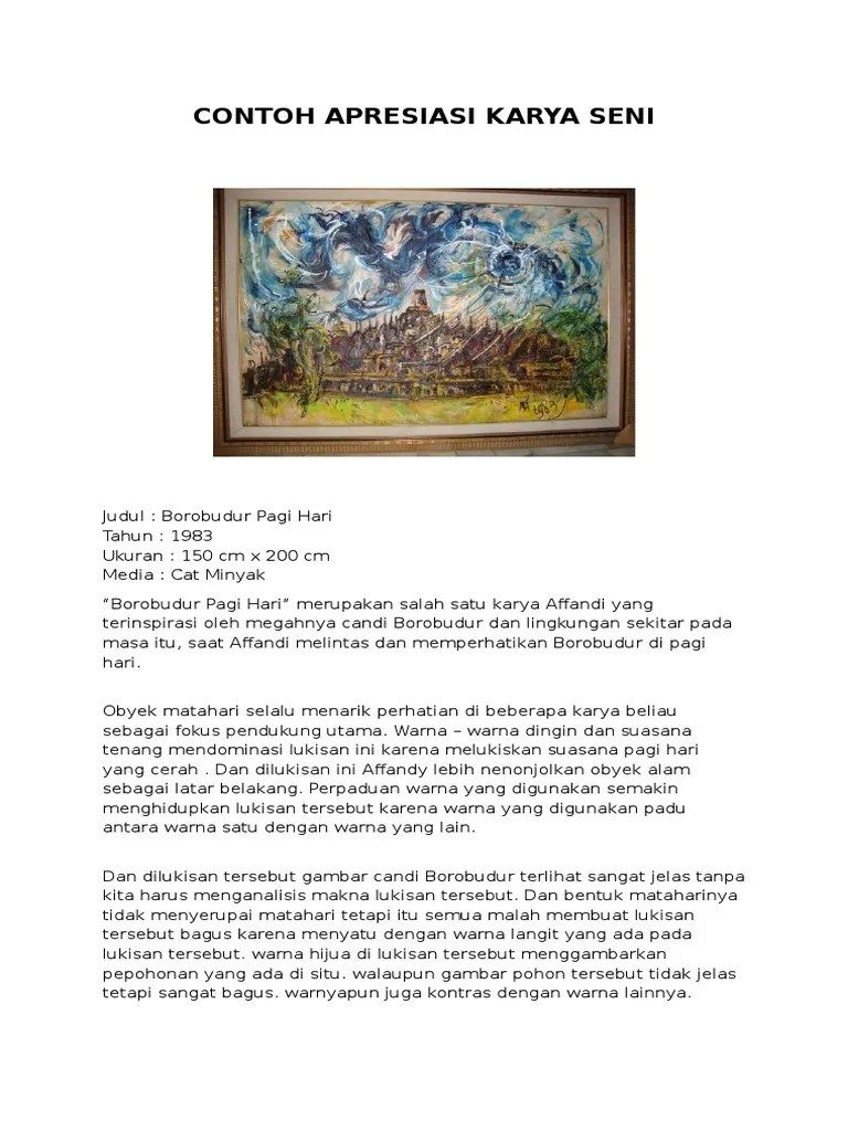 Contoh Apresiasi Karya Seni | PDF