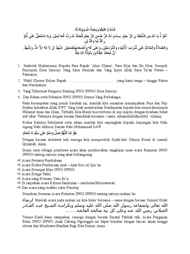 Pembawa Acara Pengajian – Rasanya