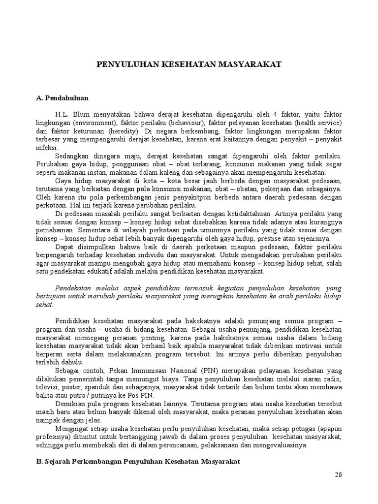 Penyuluhan Kesehatan Masyarakat | PDF