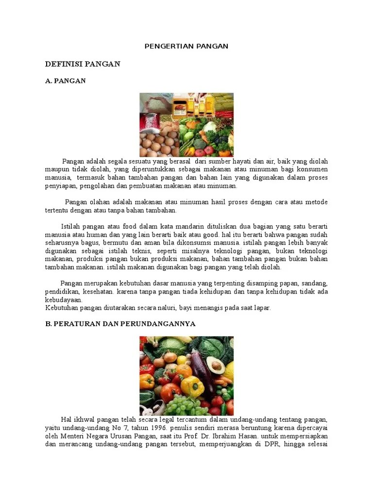 Pengertian Pangan | PDF