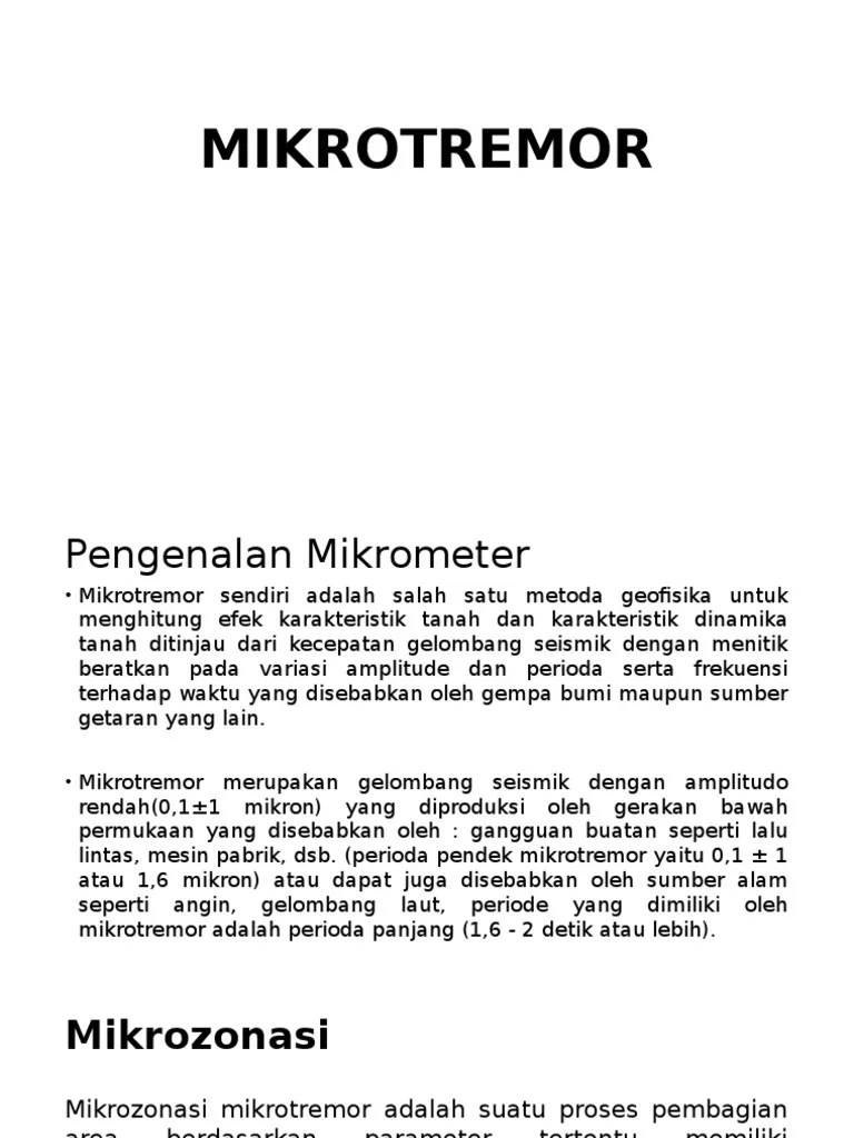 Mi Kro Tremor | PDF