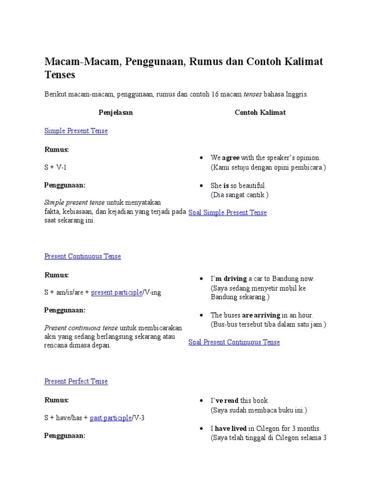 Tenses | PDF