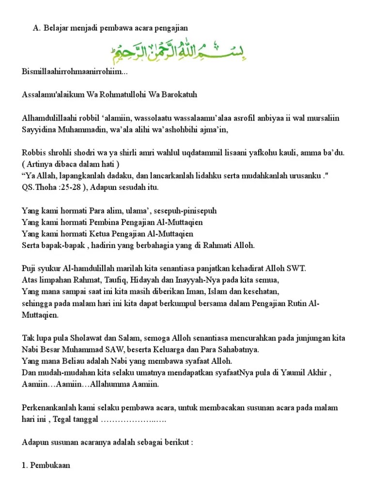 Belajar Menjadi Pembawa Acara Pengajian | PDF