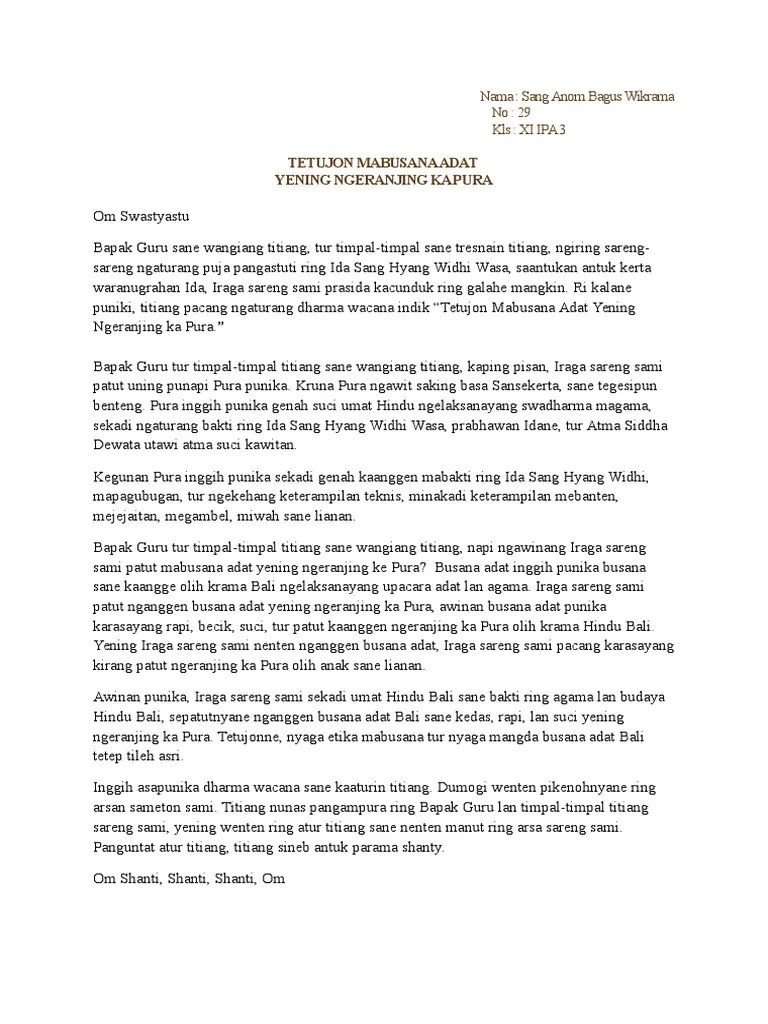 Bahasa Bali Dharma Wacana Baru | PDF