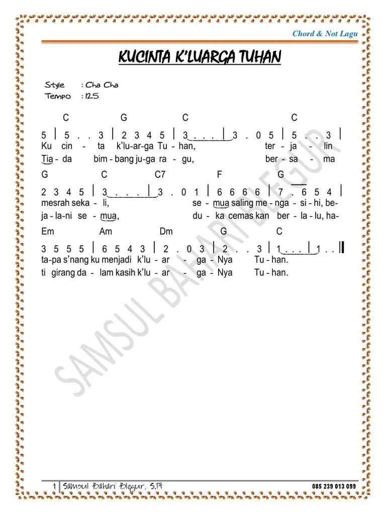 Ku Cinta Kluarga Tuhan (C) | PDF