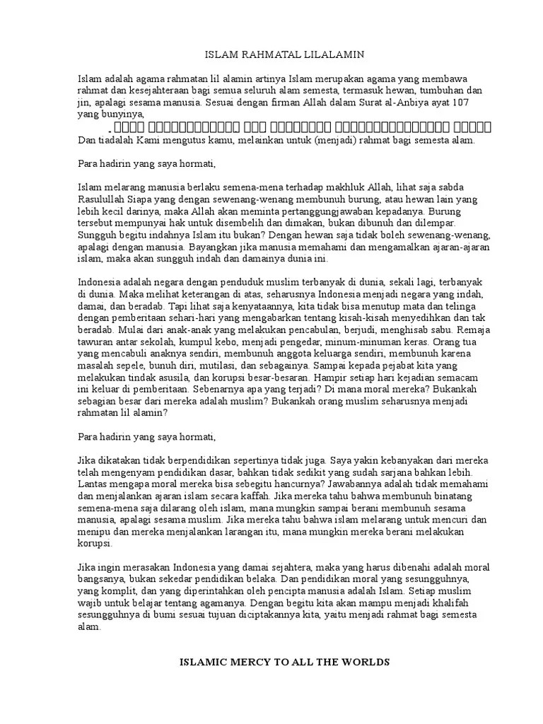 Contoh Pidato Bahasa Inggris Tentang Islam Dan Artinya · Kumpulan Contoh  Terbaru