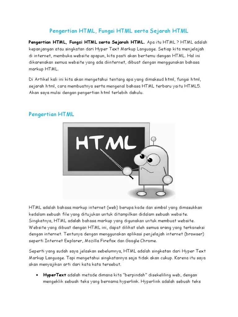 Pengertian HTML | PDF