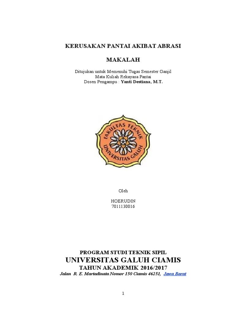 Makalah Kerusakan Pantai Akibat Abrasi | PDF