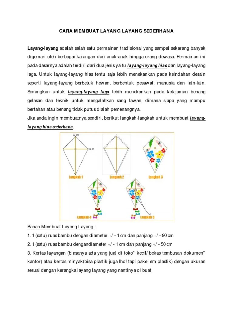Cara Membuat Layang-Layang | PDF