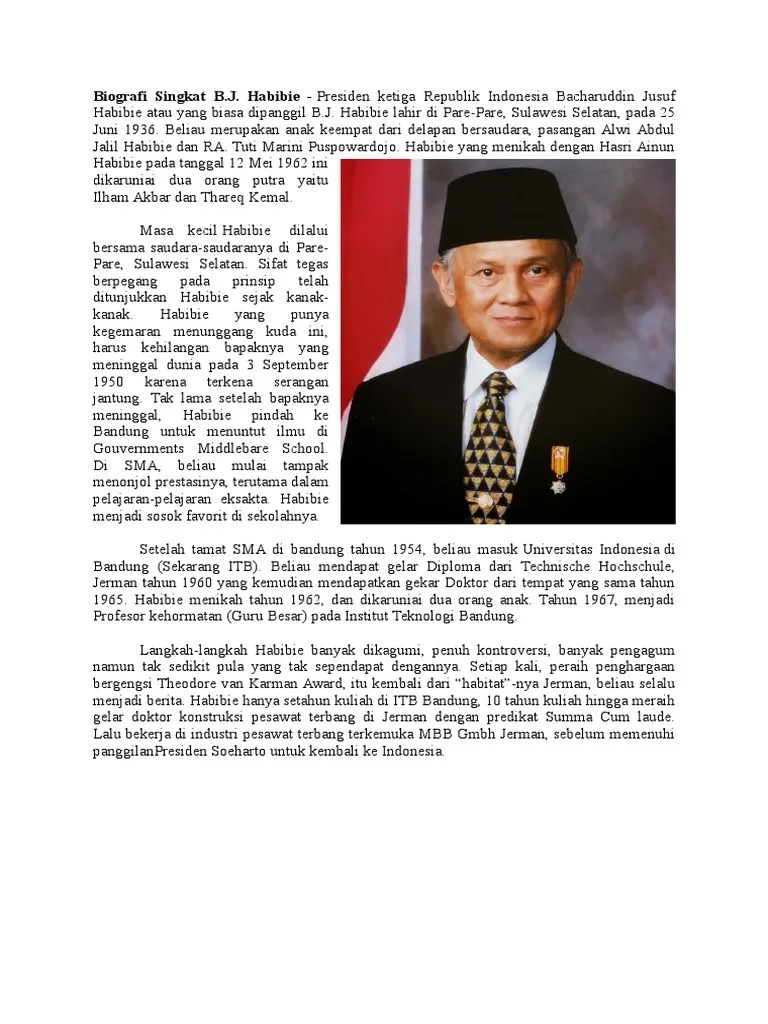 Biografi Singkat BJ Habibie | PDF